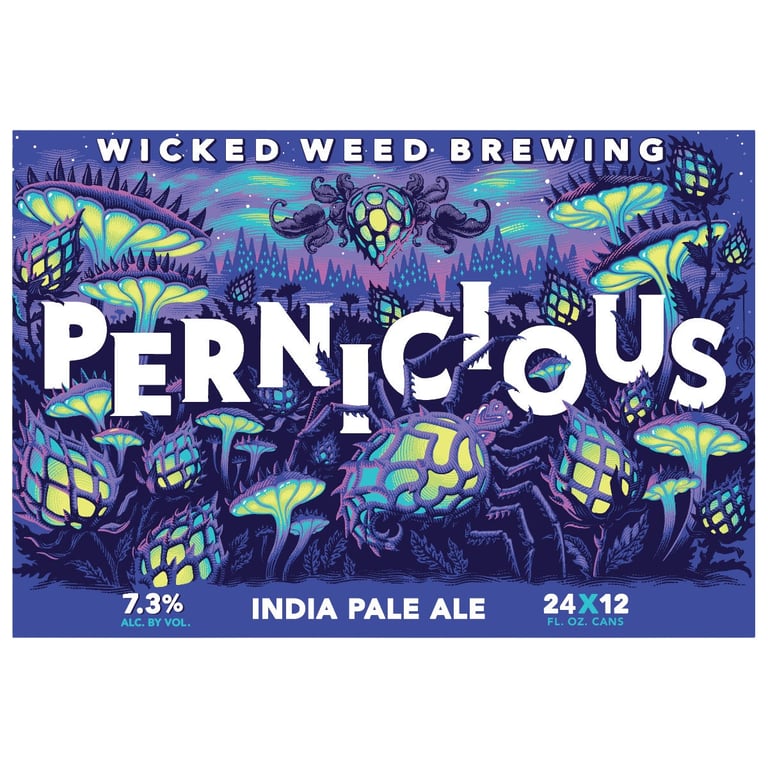 Wicked Weed Pernicious IPA 24-Pack, 12 oz Cans