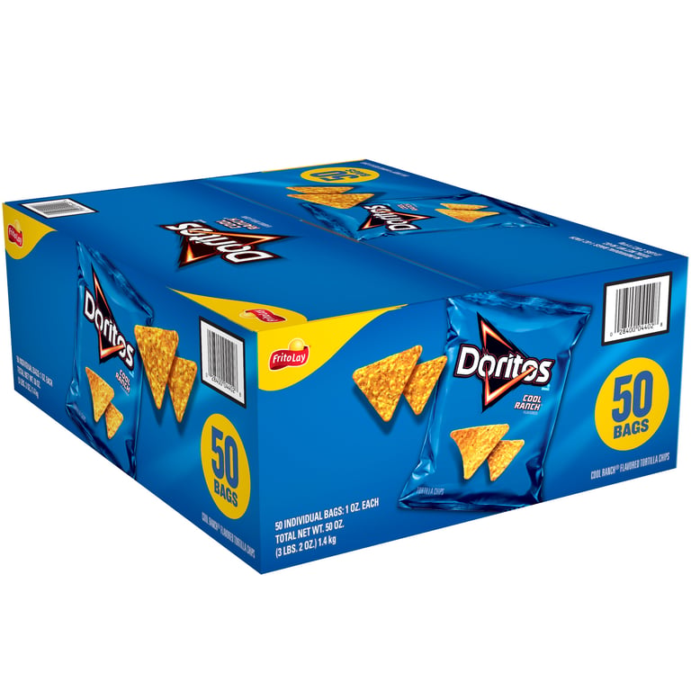 Doritos Cool Ranch Tortilla Chips, 50 Count / 1 oz