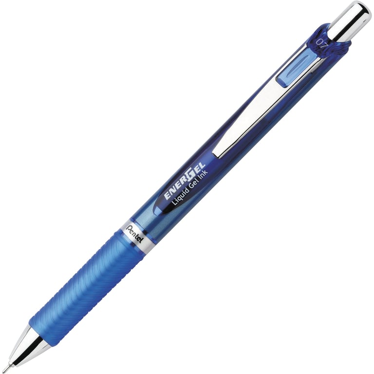 Pentel EnerGel Deluxe RTX Retractable Liquid Gel Pens, Medium Point, Blue Ink, 6-Pack