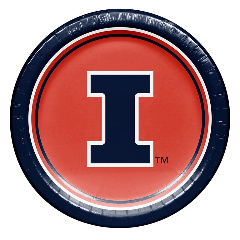Hoffmaster 10" Plate University of Illinois 100 Count Package