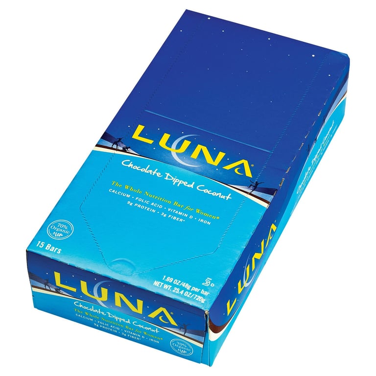 Luna Bar Chocolate Dipped Coconut, 15 ct / 1.69 oz