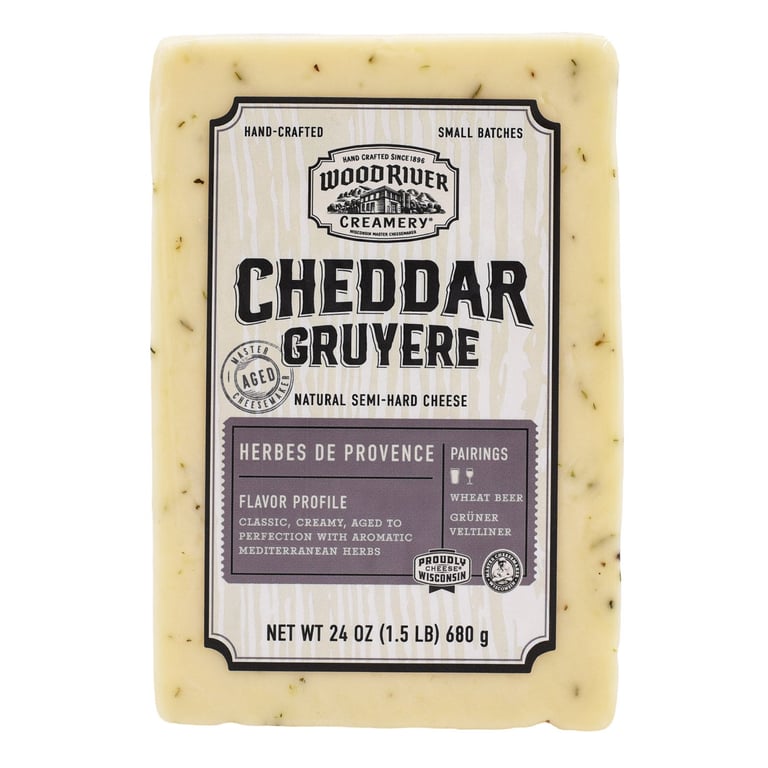Wood River Creamery Herbes de Provence Cheddar Gruyere, 24 oz
