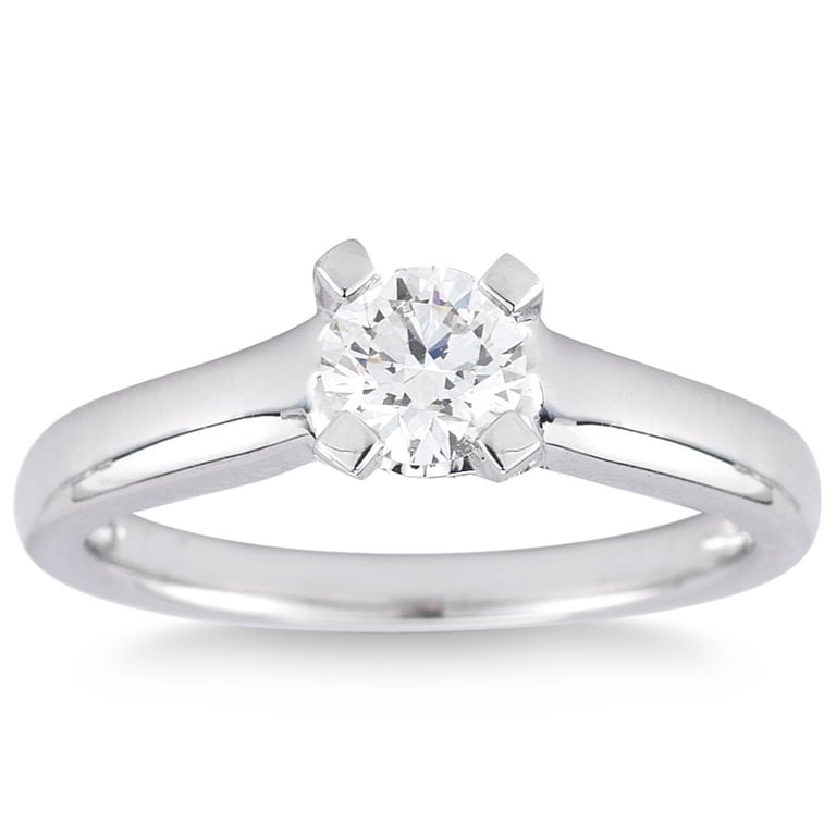 Platinum VS2 I 0.62ctw Round Diamond Ring (0.50ct Center)