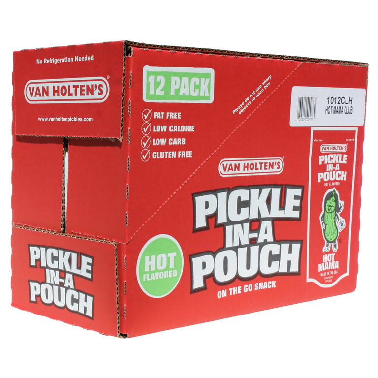 Van Holten's Hot Mama Hot & Spicy Pickle-in-a-Pouch, 12 Count