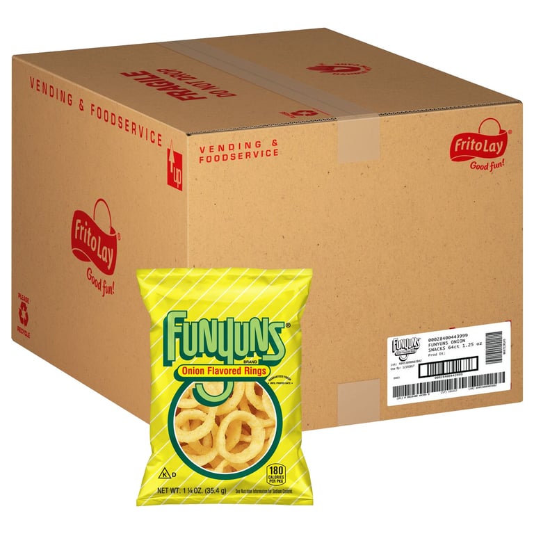 Funyuns Onion Snacks, 64 Count, 1.25 oz