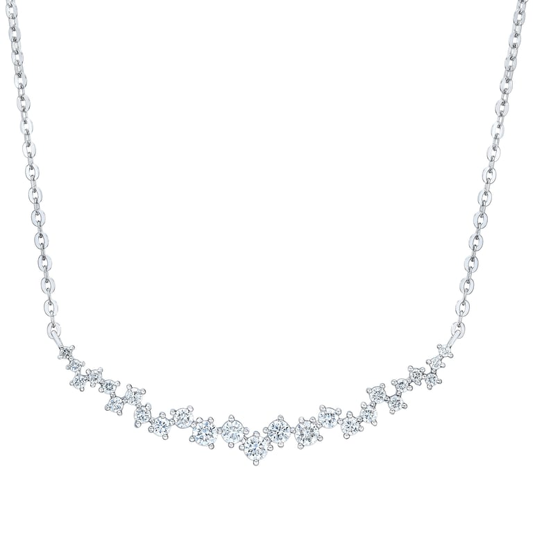 14kt White Gold VS2 I 1.05 CTW Round Diamond Necklace