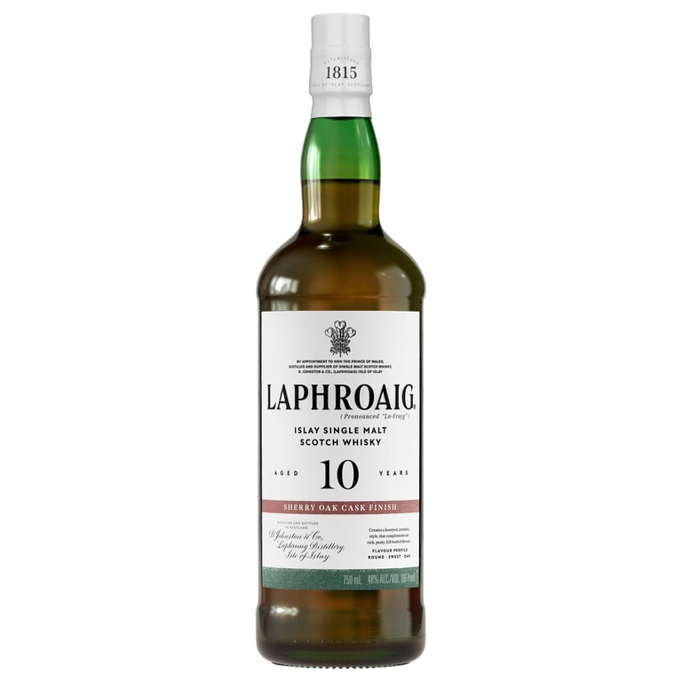 Laphroaig 10 Year Old Sherry Oak Finish Single Malt Scotch Whisky 750ML