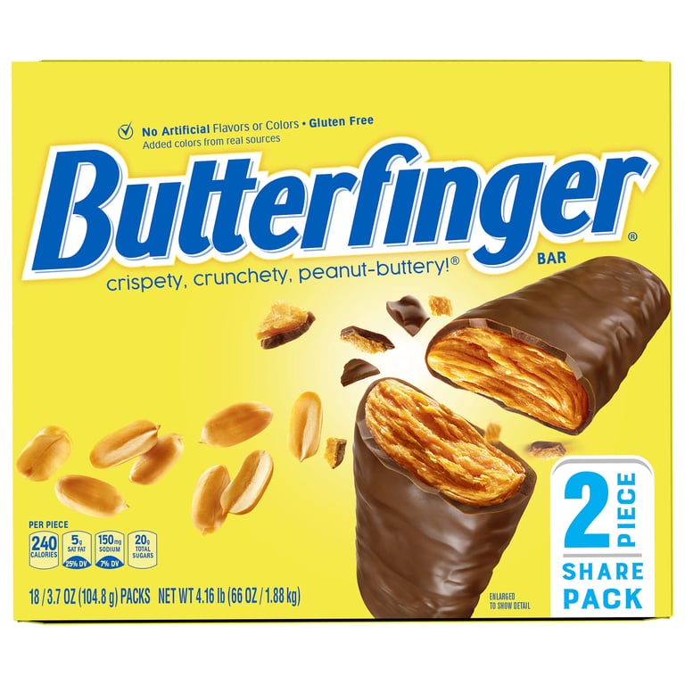 Butterfinger Share Size Candy Bar, 3.7 oz, 18-Count