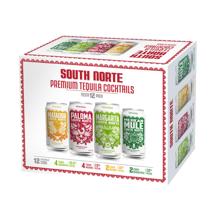South Norte Tequila Cocktails Variety 12-Pack, 12 oz Cans