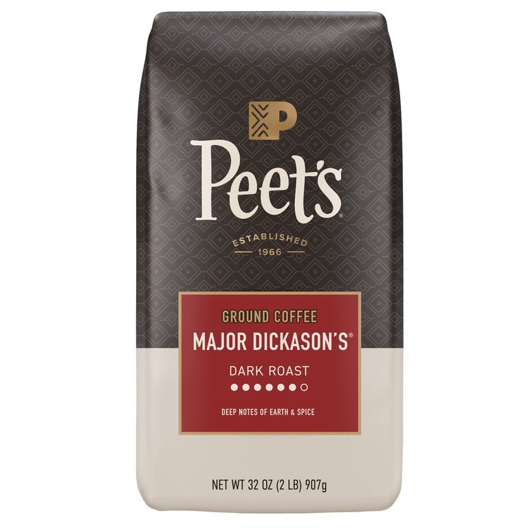Peet's Coffee Major Dickason's Blend Ground, Dark Roast, 2 Pounds