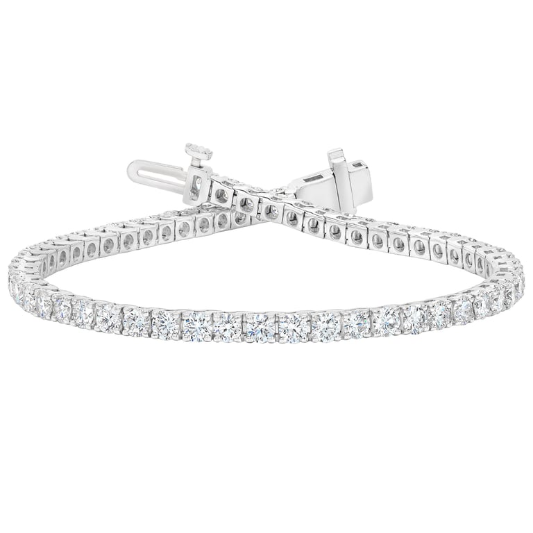 14KT White Gold VS2 I 5.00ctw Round Diamond Tennis Bracelet