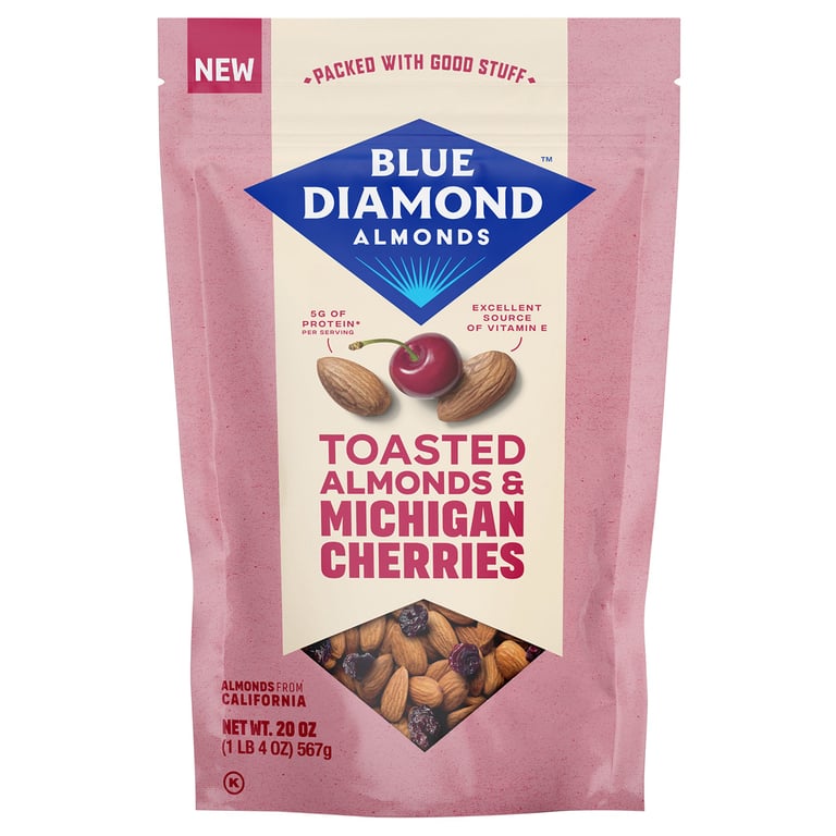 Blue Diamond Toasted Almonds & Cherries, 20 Ounce Bag