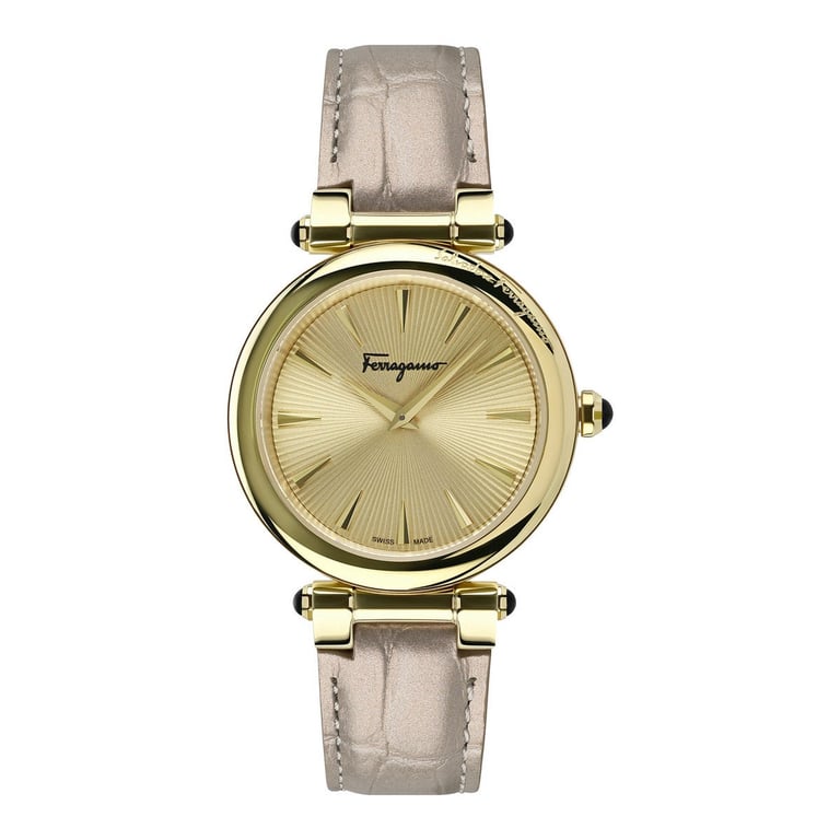 Ferragamo Idillio 36mm Yellow Gold Stainless Quartz Women's Watch
