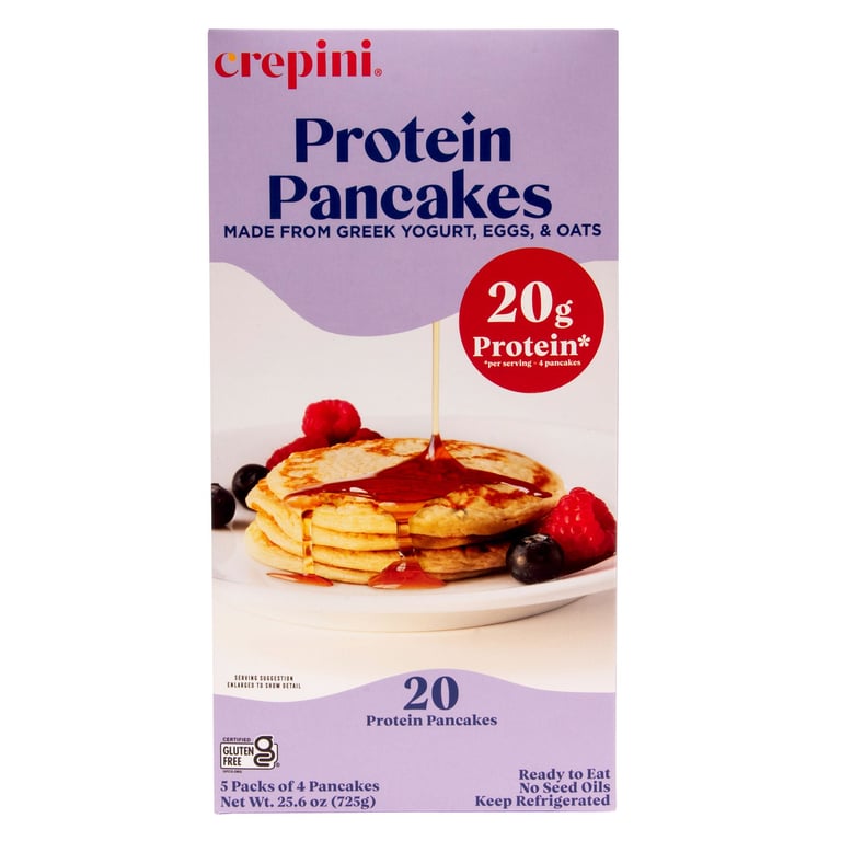 Crepini Protein Pancakes, 5-Pack (4 Pancakes Per Pack)