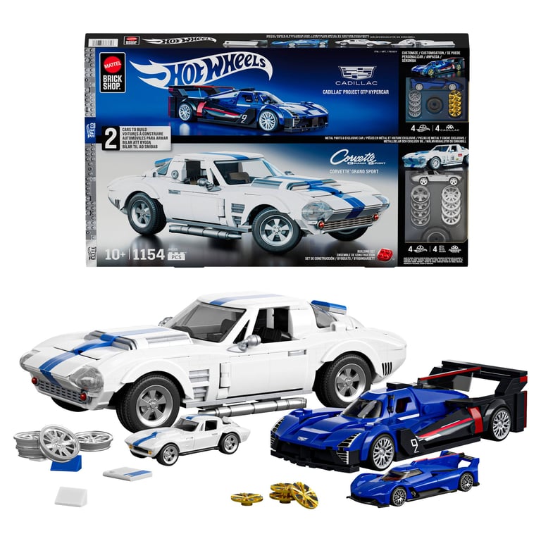 Hot Wheels Mega Corvette + Cadillac Bundle