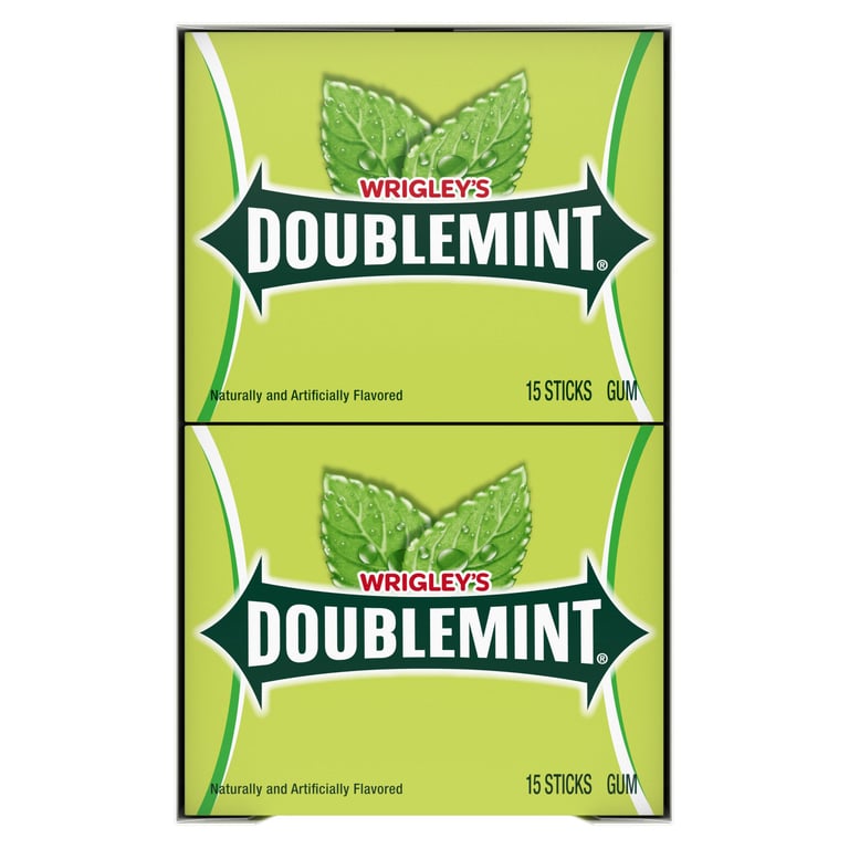 Wrigley's Doublemint Gum Slim Pack, 15 Sticks, 10 Count