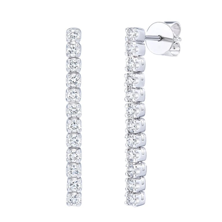 14kt White Gold VS2 I 0.50ctw Diamond Earrings