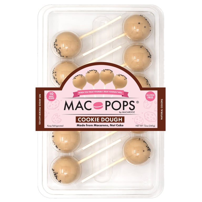 Macarooz Cookie Dough Macaron Pops, 10 ct