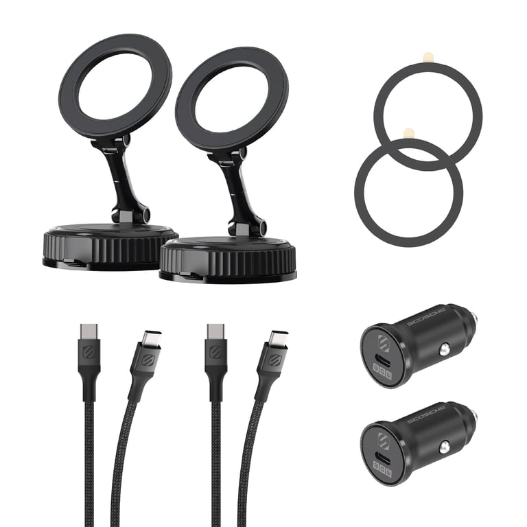 Scosche Mount + Power Bundle, 2-Pack