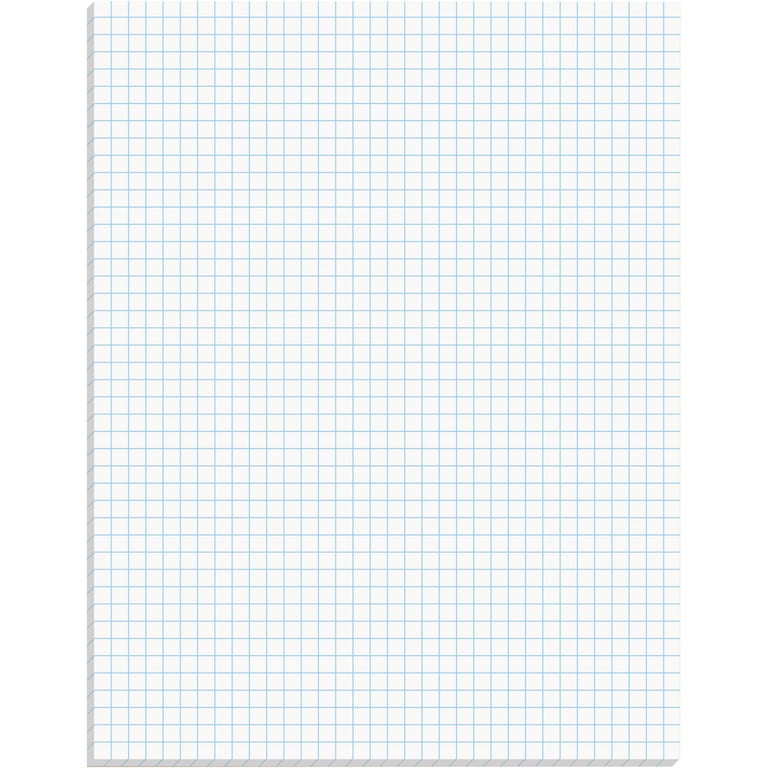 TOPS Quadrille Graph Pad, 4 Squares/Inch, 8.5" x 11", 50 Sheets