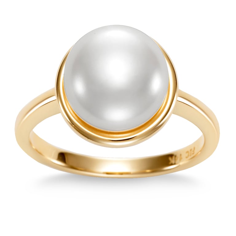 14kt Yellow Gold Freshwater Cultured Pearl Ring, Size 7