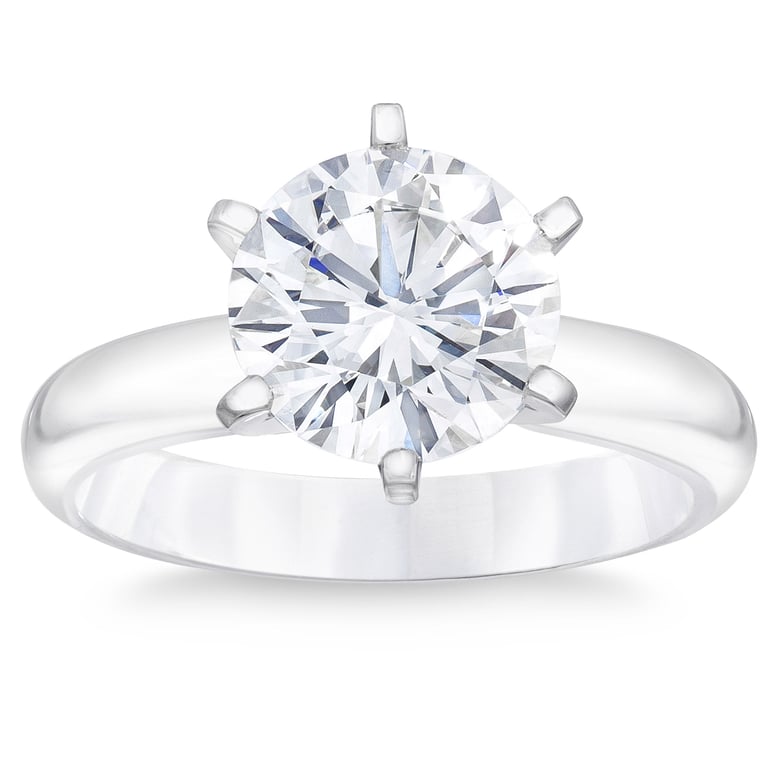 Round Brilliant 2.00 ct VS2 I Color Platinum Solitaire Ring