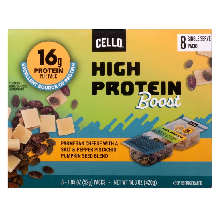 Cello High Protein Boost Snack Pack, 8 × 1.85 oz