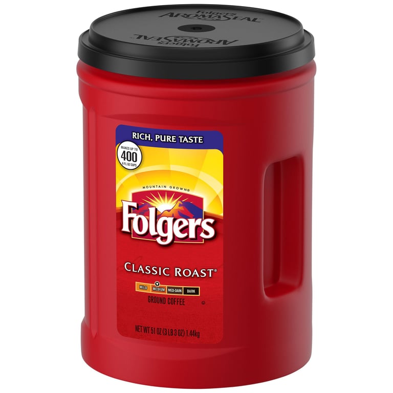 Folgers Classic Roast Ground Coffee 3.18 Pounds