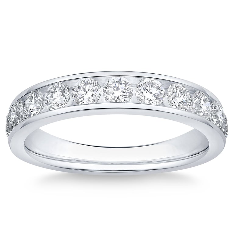 Platinum VS2 I 1.00 CTW Round Diamond Band