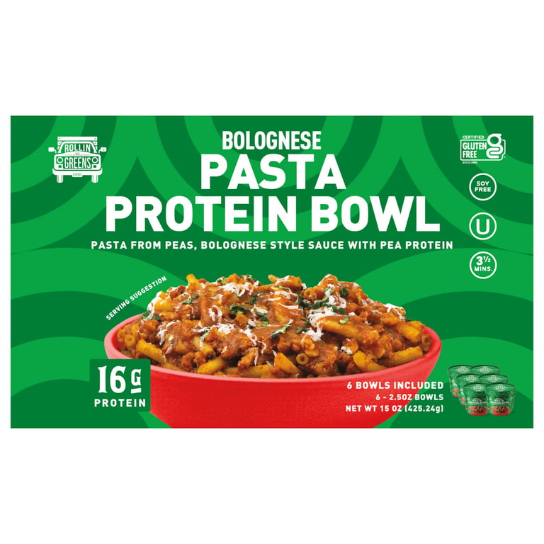 Rollin' Greens Bolognese Pasta Protein Bowl, 6 x 2.5 oz