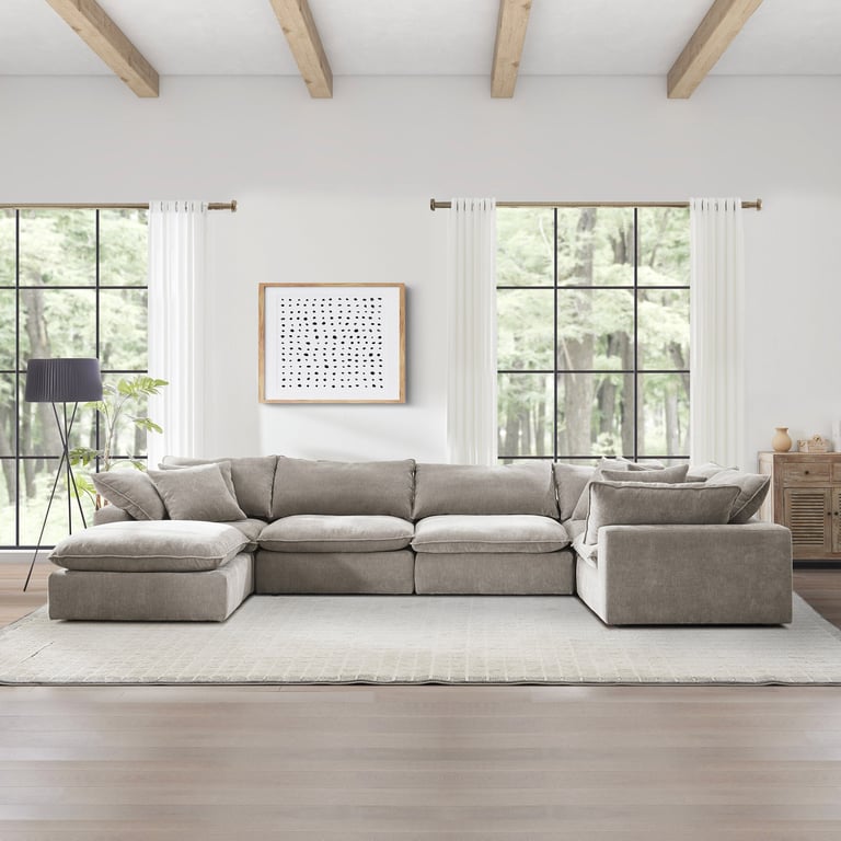 Aiden & Ivy Sereen 6-Piece Modular Fabric Sectional