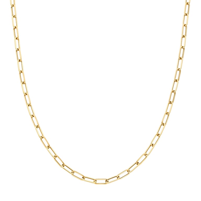 14kt Yellow Gold Paperclip Necklace
