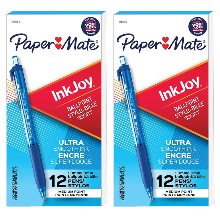 Paper Mate InkJoy 300RT Retractable Ballpoint Pen, Blue, 24-Count