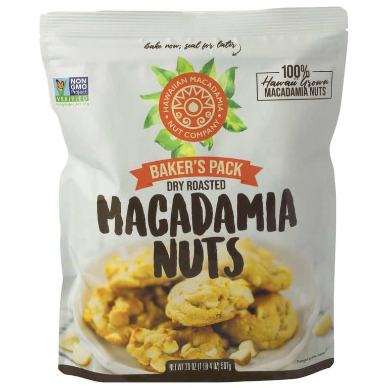Hawaiian Macadamia Nut Company Baking Macadamia Nuts 20 oz