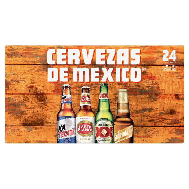 Cervezas de Mexico Variety Pack 24/12 oz Bottles