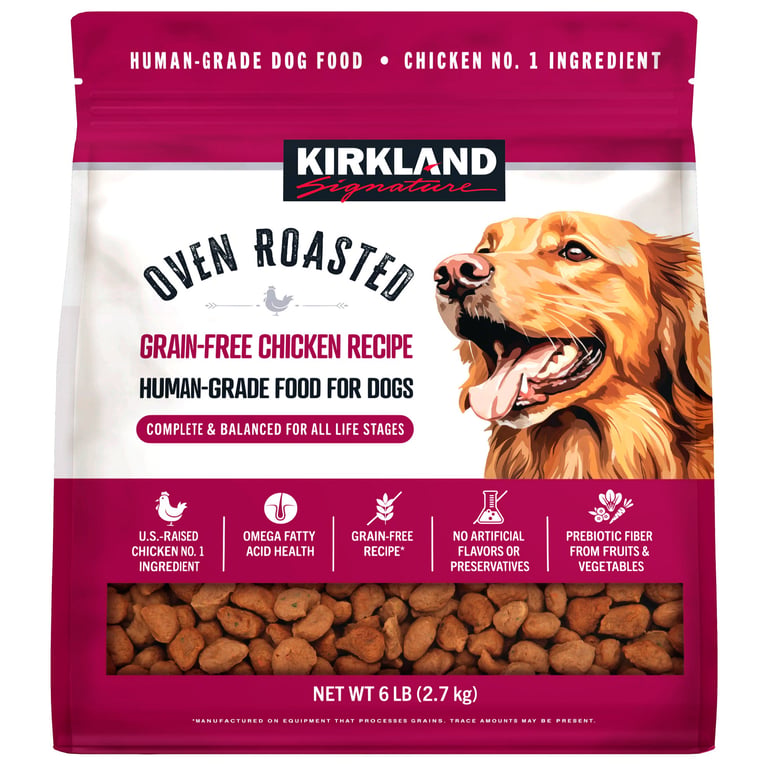 Kirkland Signature Oven Roasted Chicken Dog Food, 6 lb, 6-Count