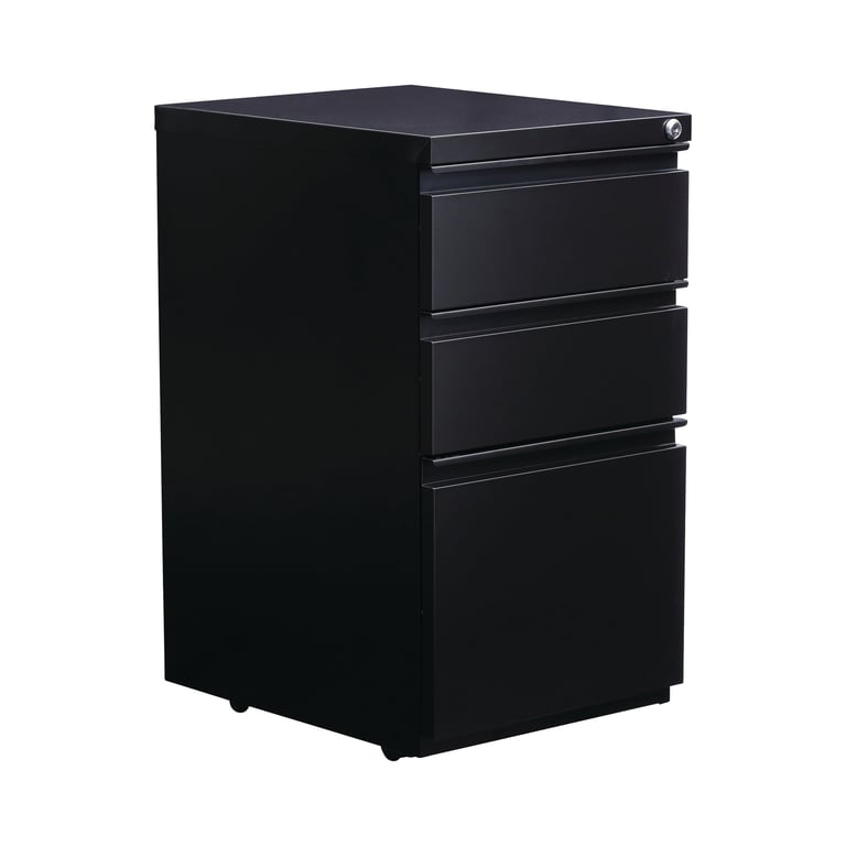 Alera 3-Drawer Mobile File Pedestal, Black (ALEPBBBFBL)