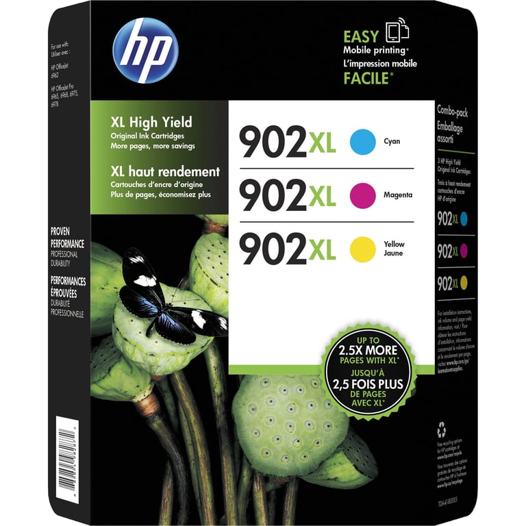 HP 902XL Ink Cartridge Color Combo 3-Pack