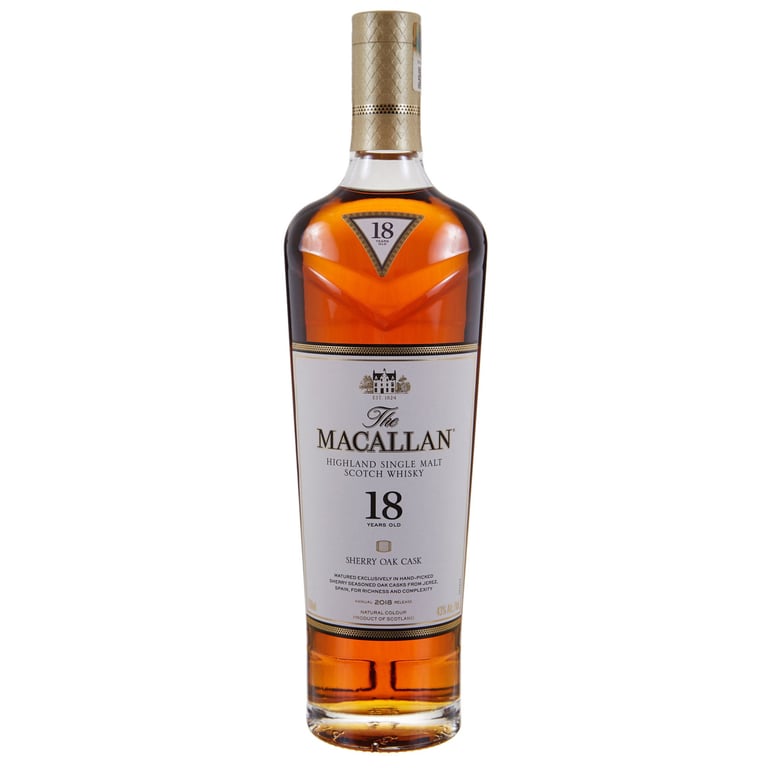 The Macallan 18 Year Single Malt Scotch Scotland 750 mL