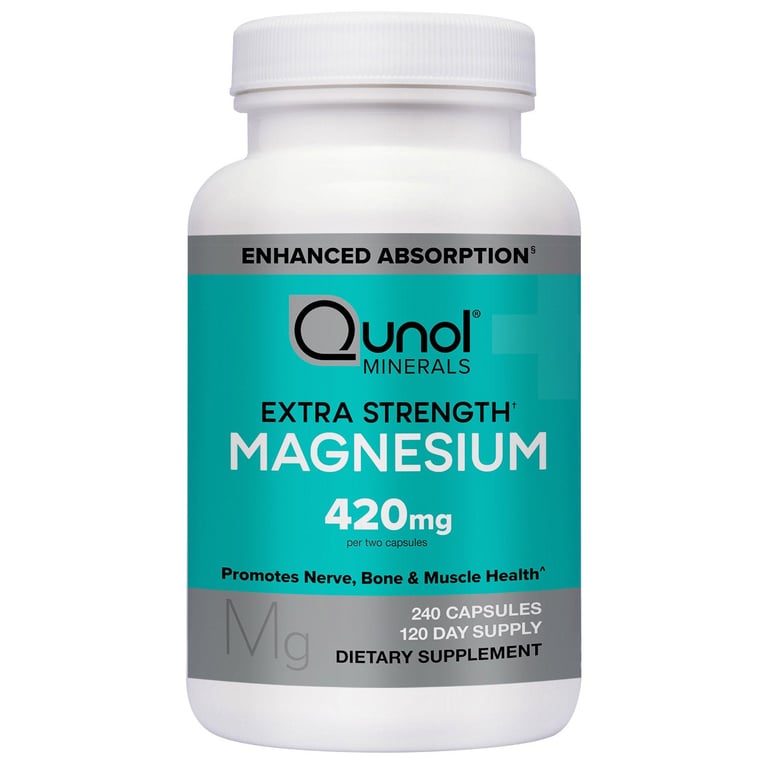 Qunol Extra Strength Magnesium 420mg, 240 Capsules
