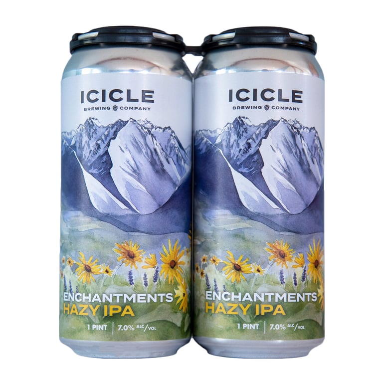 Icicle Brewing Enchantments Hazy IPA Leavenworth, WA 4/16oz