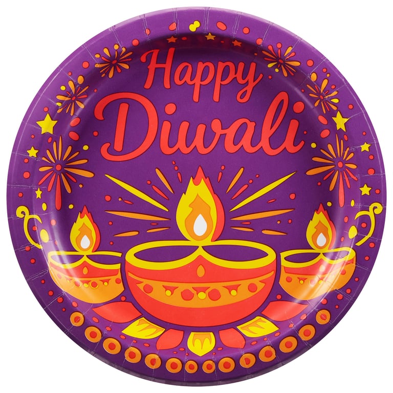 PIZAZZ DIWALI PLATES 10"/100 COUNT