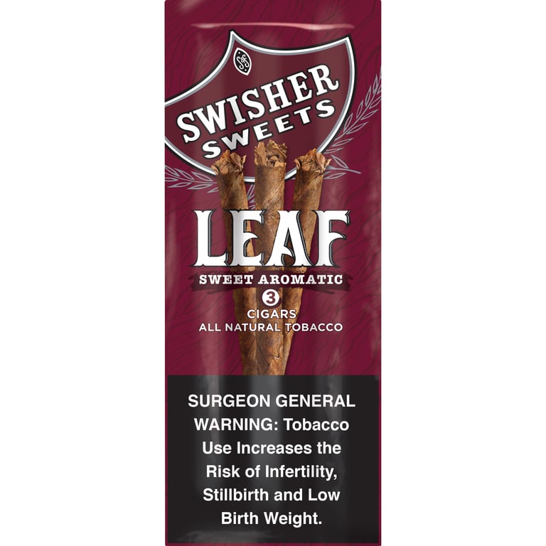 Swisher Sweets Leaf Sweet Aromatic Cigarillos, 10 Pouches/3 CT