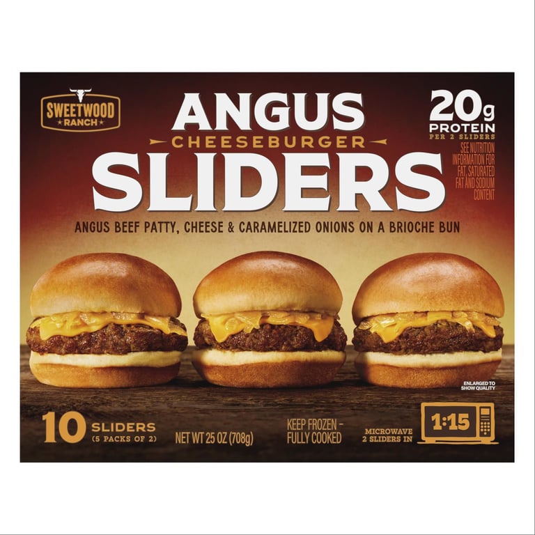 Sweetwood Ranch Angus Cheeseburger Sliders 10/2.5 oz
