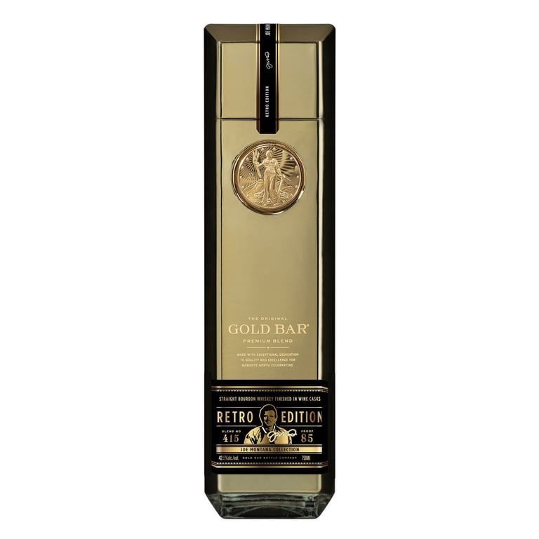 Gold Bar Whiskey Joe Montana Retro Edition San Francisco 750ML
