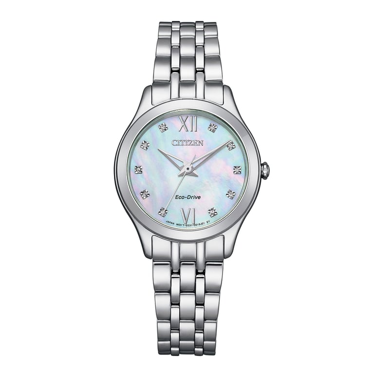 Citizen Eco-Drive Silhouette Diamond Mother of Pearl Women's Watch