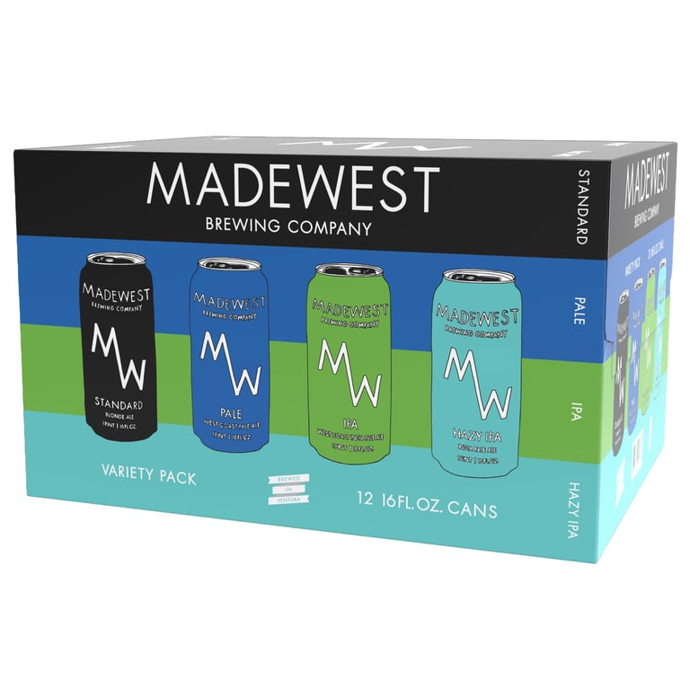 MadeWest Brewing Co. Variety Pack Ventura, 12 x 16 oz Cans