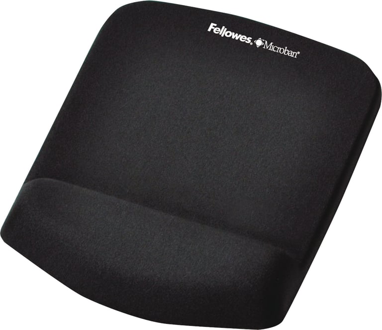 Fellowes PlushTouch Mouse Pad with Wrist Rest, Black (9252001)