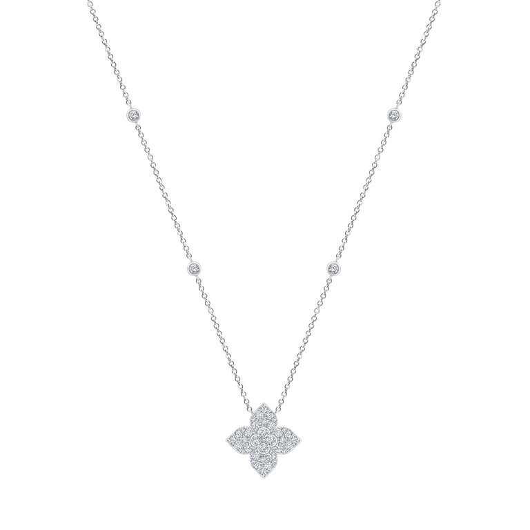 14KT White Gold VS2 I 0.75 CTW Round Diamond Necklace