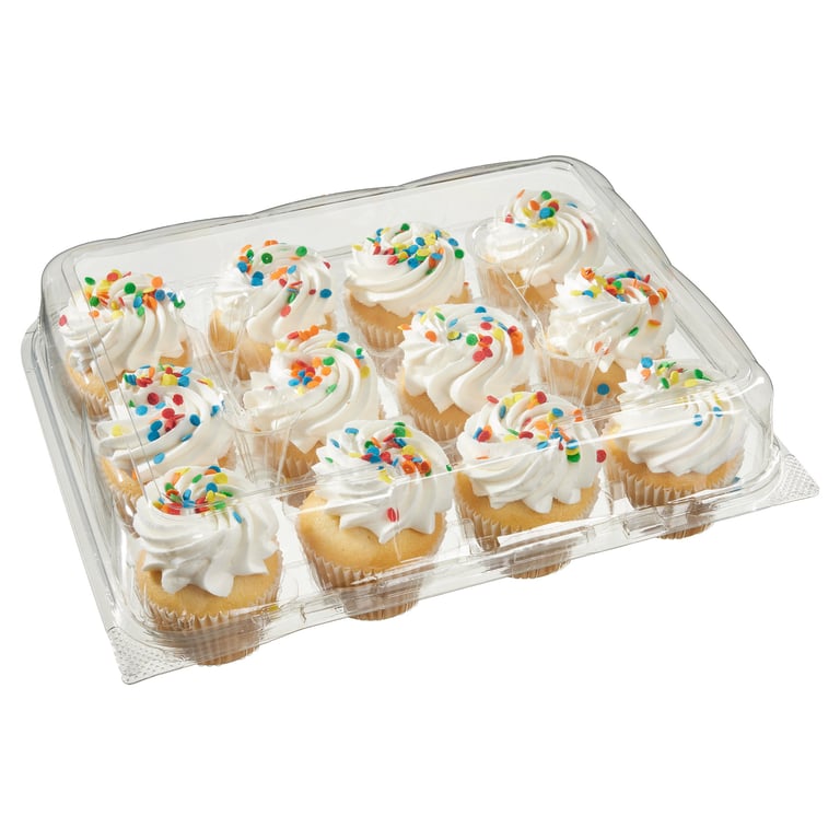 White Cupcakes with White Buttercream 12 Count